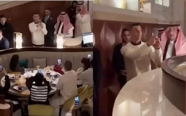 Cristiano Ronaldo se moque des clients d’un restaurant en les filmant