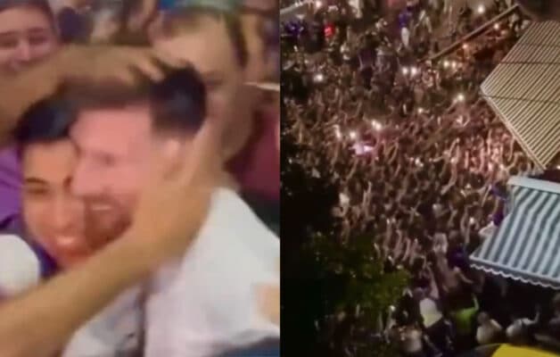Lionel Messi provoque un raz-de-marée à la sortie d'un restaurant